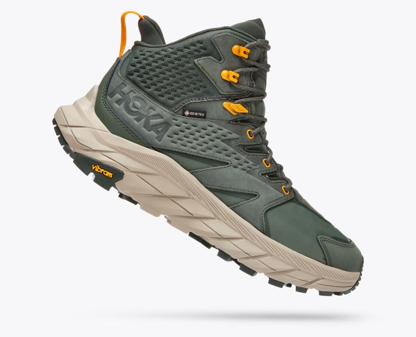 Hokas Shoes | Anacapa Mid GTX-Thyme / Radiant Yellow