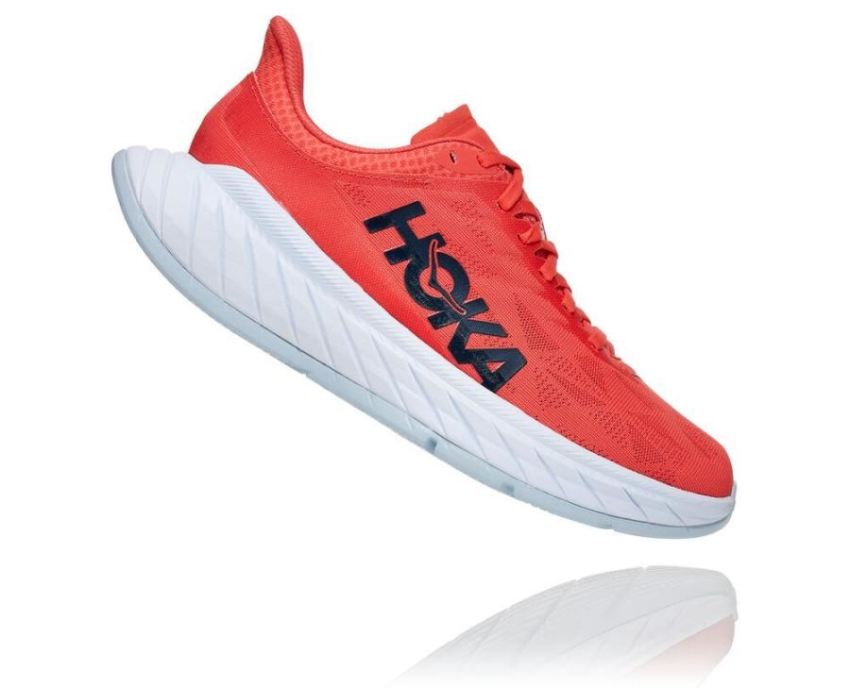 HOKA ONE ONE Carbon X 2 for Women Hot Coral / Black Iris